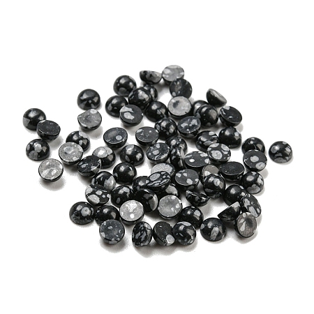 Synthetic Snowflake Obsidian Cabochons G-H309-03-04-1