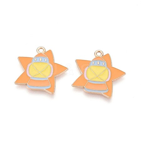Halloween Theme Alloy Enamel Pendants ENAM-T022-54G-07-1