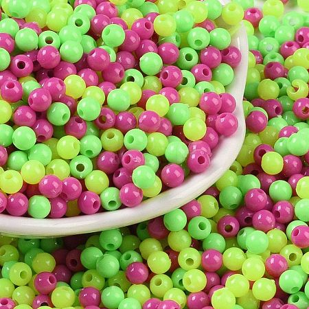 Opaque Acrylic Beads X1-OACR-H118-07B-01-1
