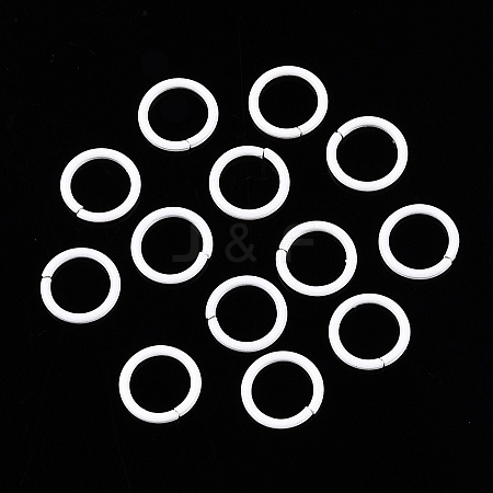 100Pcs Baking Paint Zinc Alloy Open Jump Rings FIND-WH0032-85A-03-1