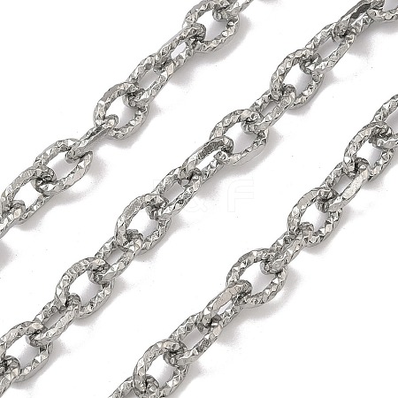 304 Stainless Steel Textured Cable Chains CHS-K023-13P-1