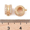 Brass Pave Clear Cubic Zirconia Beads LS-KK-N256-08G-D-3