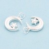 925 Sterling Silver Moon with Star Charms STER-N016-93S-3