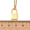 304 Stainless Steel Rolo Chain Pendant Necklaces NJEW-S444-01G-03-5