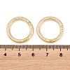 Brass Micro Pave Clear Cubic Zirconia Spring Gate Rings KK-H292-06G-3