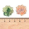 Opaque Resin & Glitter Powder Cabochons RE-CBA240F-02-3
