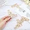 Natural Solid Wood Carved Onlay Applique Craft WOOD-FH0001-30-3