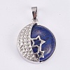 Natural Lapis Lazuli Pendants G-P373-G018-2