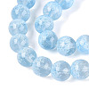 Transparent Half Spray Painted Glass Beads Strands LS-GLAA-Q110-02A-03-3