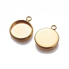 Brass Pendant Cabochon Settings X-KK-WH0033-04G-1