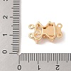 Golden Brass Micro Pave Cubic Zirconia Box Clasps KK-B100-038G-4