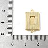 Brass Pave Natural White Shell Religion Connector Charms KK-S522-04B-G-3