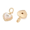 Brass Micro Pave Clear Cubic Zirconia Pendants KK-CBA61F8-06G-2
