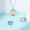 3Pcs 3 Styles Stainless Steel Glass Photo Living Memory Floating Locket Pendants STAS-UN0061-54-2