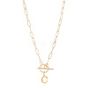 304 Stainless Steel Letter Pendant Necklaces NJEW-LP0001-52C-G-1