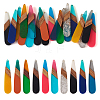 20Pcs 10 Colors Resin & Walnut Wood Big Pendants RESI-TA0001-66-2