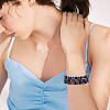 10MM Round Natural Tiger Eye & Obsidian & Evil Eye Bead Stretch Bracelets for Women Men BJEW-TA0001-19-8