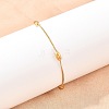 201 Stainless Steel Curb Chain Bracelets for Women BJEW-G767-01A-G-1