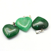 Heart Natural Malaysia Jade Pendants G-Q438-19-2