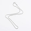 Brass Round Snake Chain Necklaces KK-L131-01-1