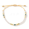 Glass & Brass Beads Braided Bracelets XO9913-1-1