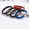 Simple Style Leather Cord Bracelets BJEW-P128-07-1