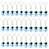 30Pcs 2 Styles Astronaut PVC & Iron Pendant Keychains KEYC-NB0001-84B-1
