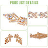 8 Pairs 2 Colors Alloy Plastic Interlocking Clasps FIND-CA0010-90A-4