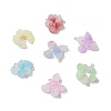 Acrylic Lotus Pendants PALLOY-JF02712-S-1