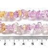 Transparent Crackle Glass Beads Strands GLAA-U004-01H-4