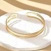 304 Stainless Steel Cuff Bangles for Women BJEW-B120-03G-03-3