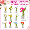 20Pcs 10 Colors Luminous Resin Flower Display Decorations DJEW-PH0001-78-2