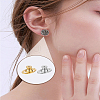 4Pcs 2 Colors Brass Ear Nuts KK-LP0002-08-3