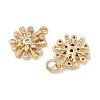 Christmas Brass Micro Pave Cubic Zirconia Charms KK-L255-18G-05-2