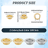 200Pcs 2 Colors Iron Grommet Eyelet Findings IFIN-GF0001-59C-2