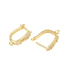 Brass Micro Pave Cubic Zirconia Hoop Earring Findings CU-CBAB5B4-01G-2