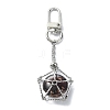 Stainless Steel Empty Pouch Stone Holder for Keychain KEYC-TA00029-02-2