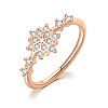 Brass Micro Pave Clear Cubic Zirconia Finger Rings FS-WGF1294-11-1