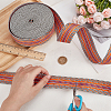 10 Yards Polyester Striped Ribbons SRIB-WH0011-257-3