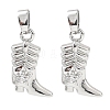 Brass Micro Pave Clear Cubic Zirconia Pendants KK-A290-02P-1