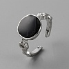 3Pcs Oval Alloy Enamel Adjustable Cuff Rings Sets for Women RJEW-WH0011-40P-2