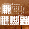 4Pcs 4 Styles PET Hollow Out Drawing Painting Stencils DIY-WH0394-0137-2