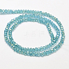 Faceted Rondelle Half Rainbow Plated Transparent Electroplate Glass Beads Strands X-EGLA-J134-3x2mm-HR36-2