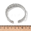 Hammered 304 Stainless Steel Cuff Bangles BJEW-H635-03P-3