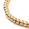 Vacuum Plating 201 Stainless Steel Round Beaded Bracelet for Women STAS-D179-03G-02-2