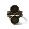Brass Open Cuff Ring Components KK-WH0062-31A-AB-2