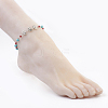 Natural & Synthetic Mixed Stone Anklets AJEW-AN00226-4
