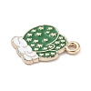 Christmas Alloy Enamel Pendants ENAM-K074-01G-02-2