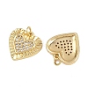 Brass Micro Pave Cubic Zirconia Pendants ZIRC-I367-11G-10-2