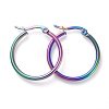 304 Stainless Steel Hoop Earrings EJEW-G260-02B-M-1